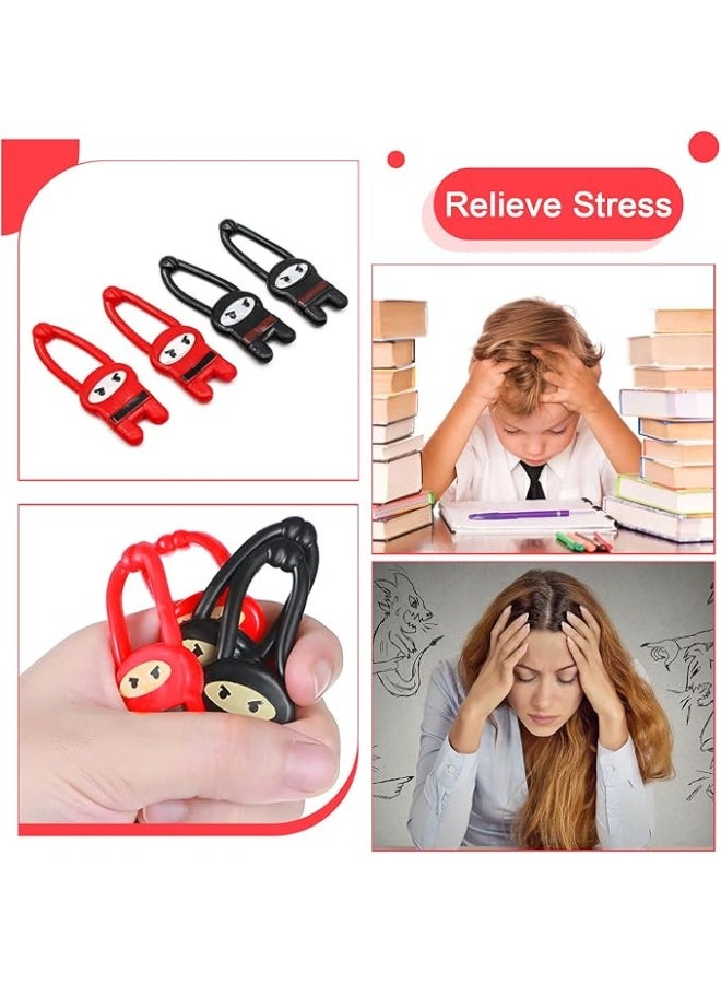 سكايليتي سكاي لتي 24 لعبة نينجا طائرة قابلة للتمدد - مقلاع مرن باللونين الاحمر والاسود لحفلات الاطفال - Image 4